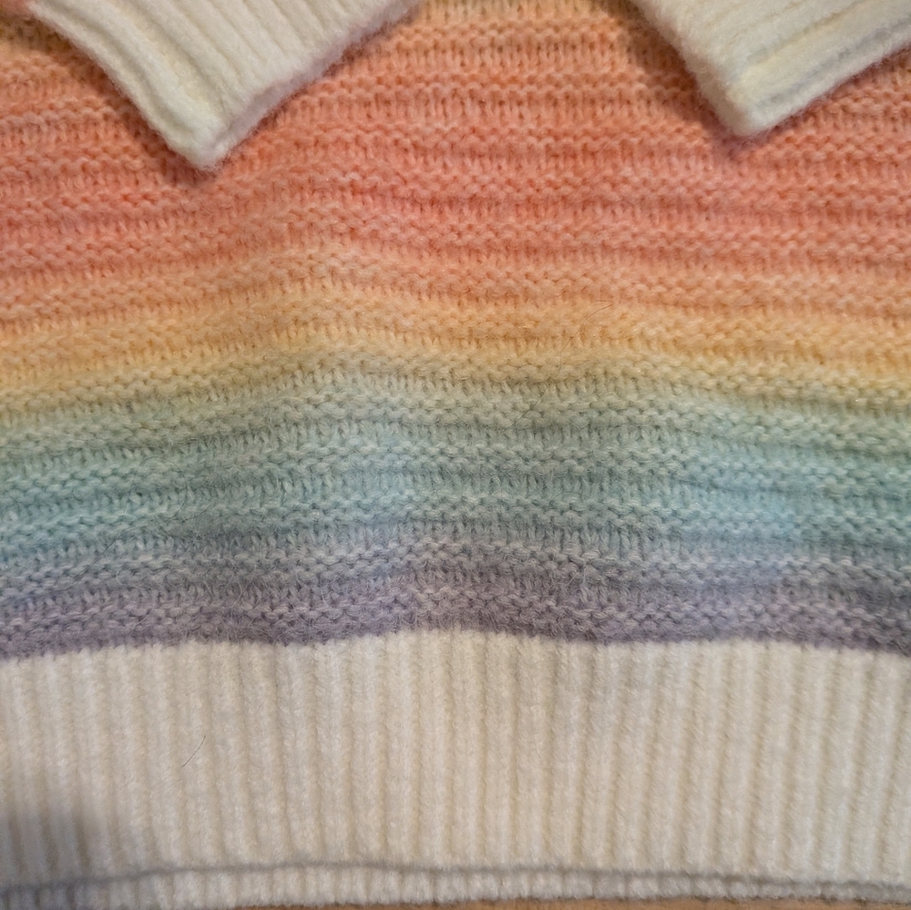 Main Strip Women's Rainbow Ombre Sweater Size S - Picture 3 of 6